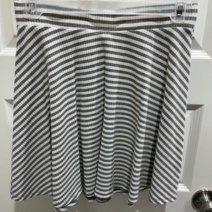 Gray and White Mini Skirt
